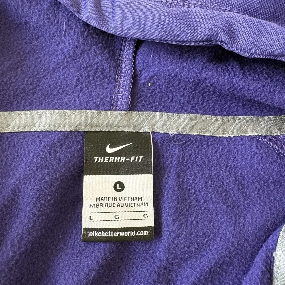 Nike Therma Fit Full Zip Sweater Men L Purple Texas Christian University Hoodie